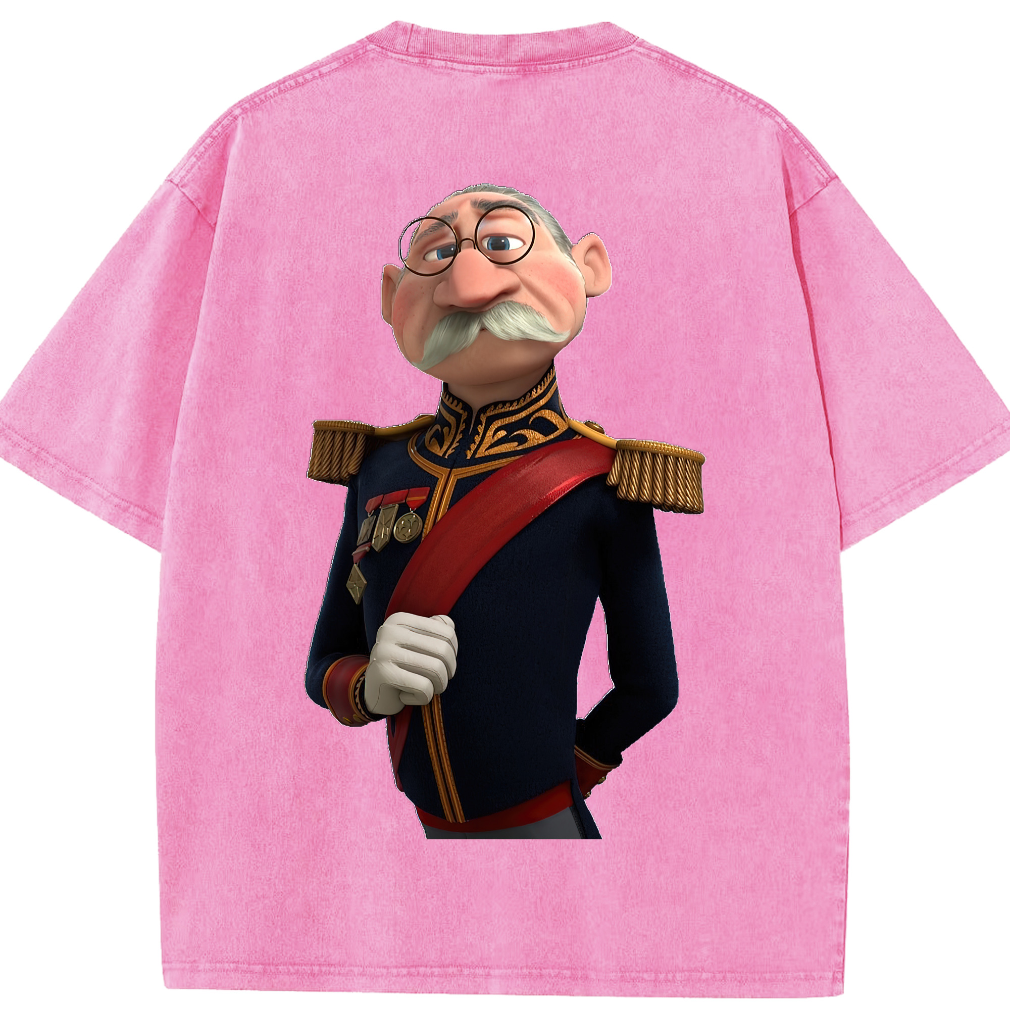 （画像用） アナと雪の女王 アンナ エルサ Frozen Anna Elsa 綿100% ヴィンテージ風 半袖Tシャツ（背面プリント）